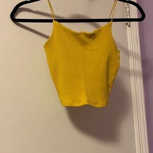 Garage Yellow Ribbed Camisole